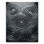 Monochromatic Concentric Circles Raindrops Rug
