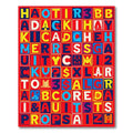 Retro Alphabet Blocks Composition Rug