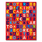 Retro Alphabet Blocks Composition Rug