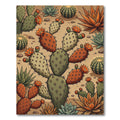 Desert Cactus Orange Bloom Garden Rug