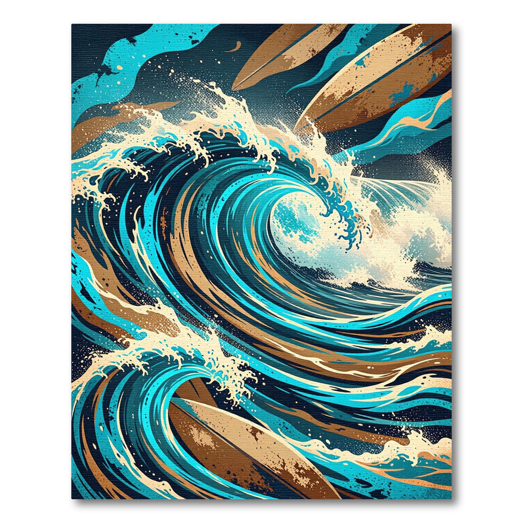 Ocean Wave Surfing Dream Rug
