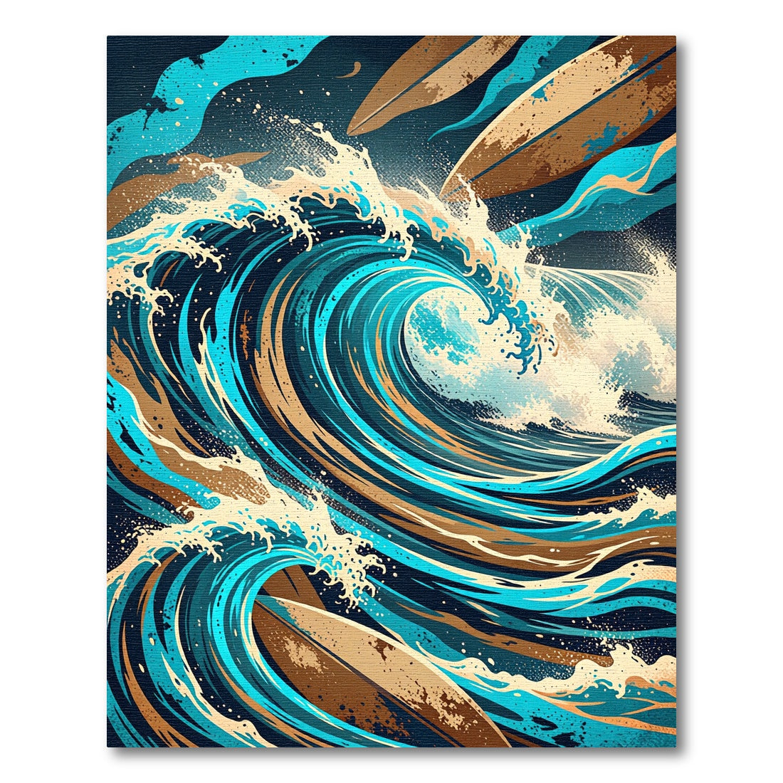 Ocean Wave Surfing Dream Rug