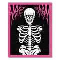 Bold Pink Skeleton Bone Illustration Rug