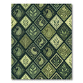 Emerald Rhombus Paisley Floral Rug