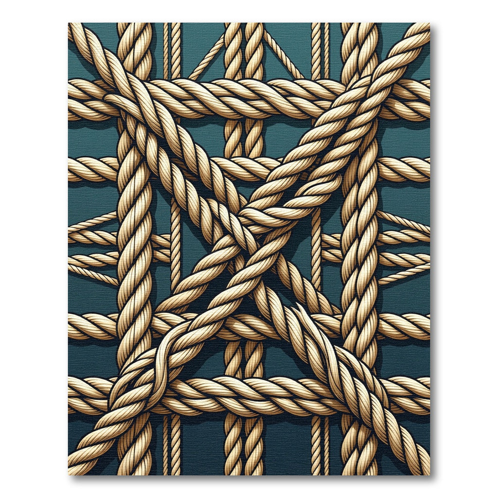 Woven Natural Rope Lattice Area Rug