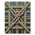 Woven Natural Rope Lattice Area Rug