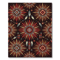 Tribal Sunburst Feather Arrow Rug