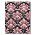 Pink Feathered Art Deco Fan Rug