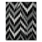 Monochrome Jagged Mountain Range Rug