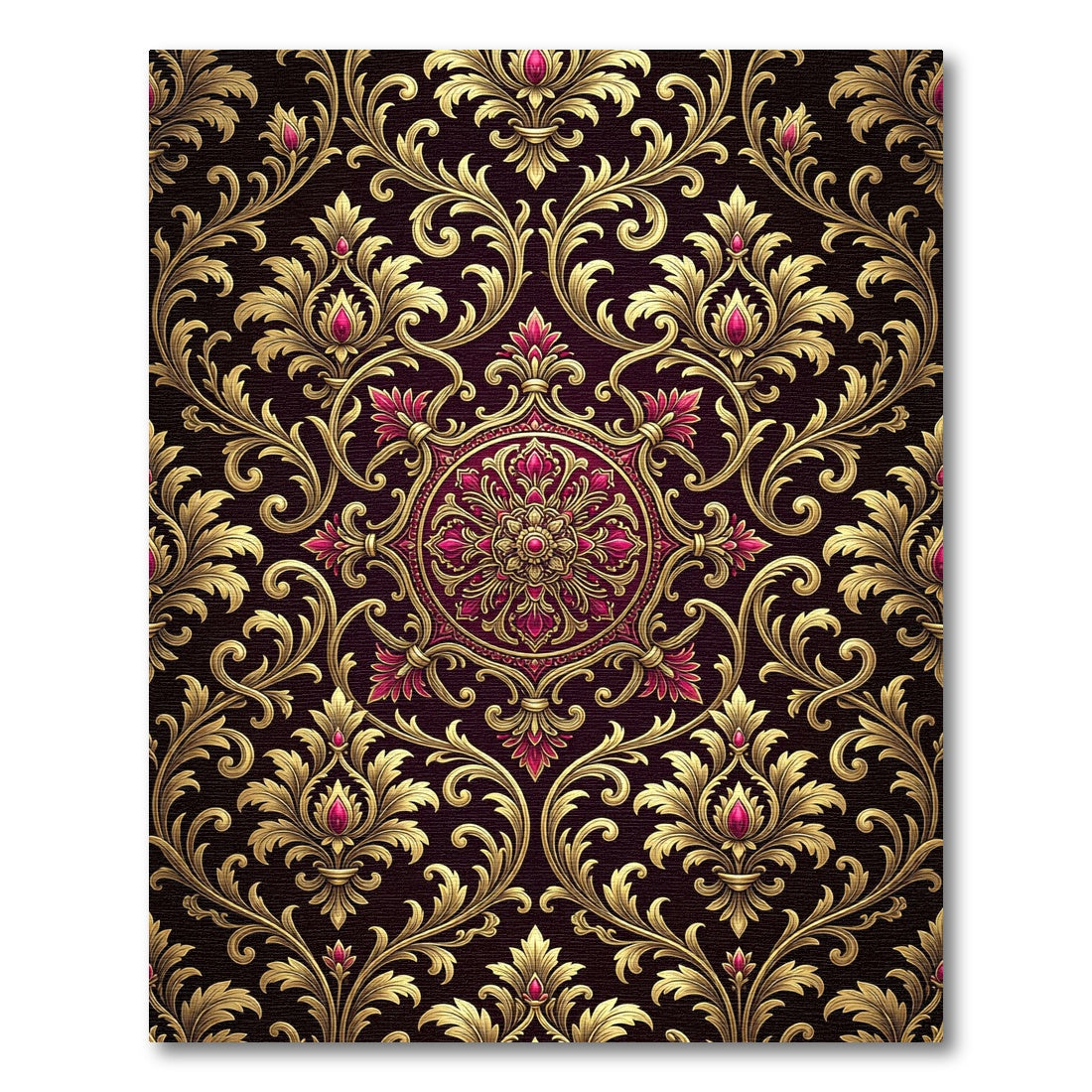 Royal Crimson Gold Acanthus Scroll Rug