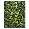 Lush Botanical Vine Swirl Scroll Rug