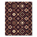Dark Crimson Geometric Diamond Weave Rug