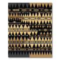 Gold and Black Geometric Arrow Rug