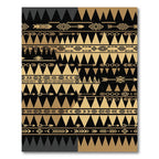 Gold and Black Geometric Arrow Rug
