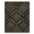 Gold Geometric Tribal Diamond Art Rug