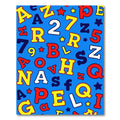 Alphabet Stars Colorful Bold Background Rug