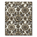 Vintage Sepia Floral Scroll Rug