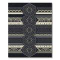 Sophisticated Dark Gray Geometric Hexagon Rug