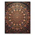 Elegant Bronze Ornate Floral Medallion Rug