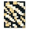 Modern Geometric Overlay Square Rug