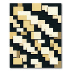 Modern Geometric Overlay Square Rug