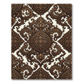 Rich Brown Baroque Flourish Rug