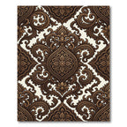 Rich Brown Baroque Flourish Rug