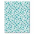 Turquoise Circles on White Ground Rug