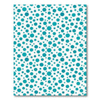 Turquoise Circles on White Ground Rug