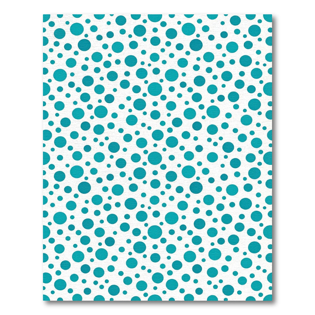 Turquoise Circles on White Ground Rug