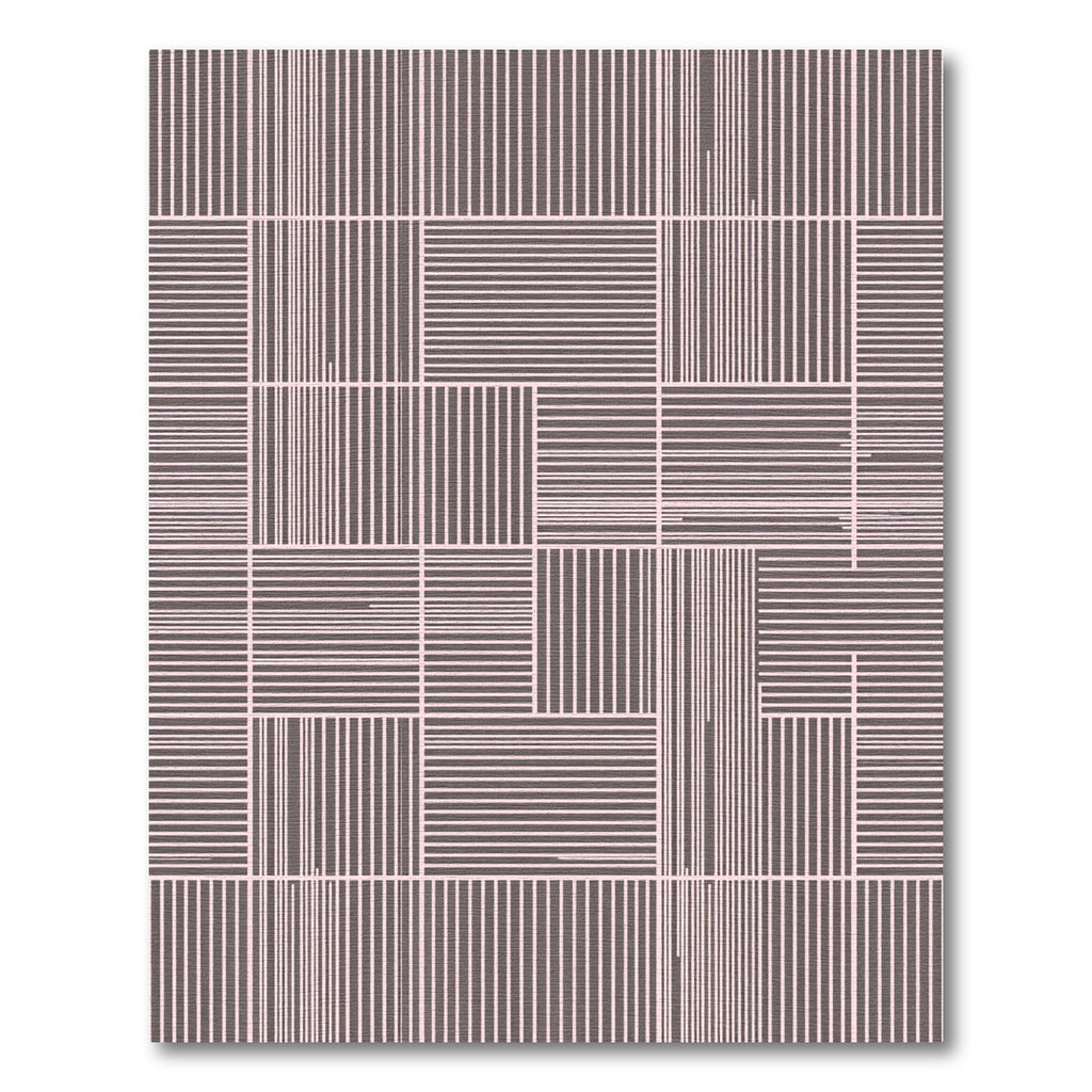 Minimalist Blush Stripe Composition Rug