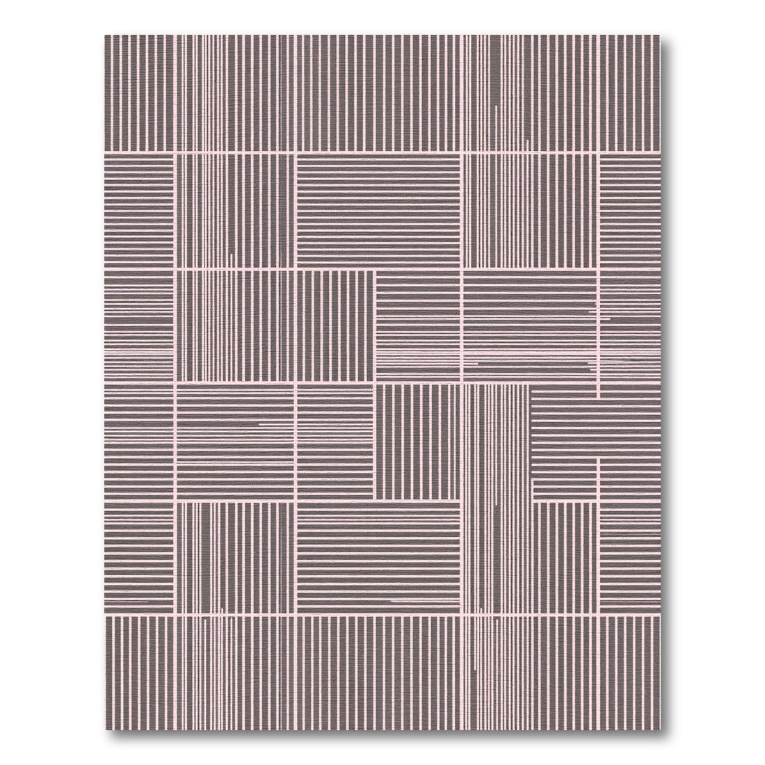 Minimalist Blush Stripe Composition Rug