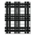 Monochrome Black White Plaid Grid Rug