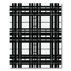 Monochrome Black White Plaid Grid Rug