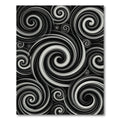 Monochromatic Swirling Galaxy Vortex Rug