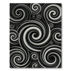 Monochromatic Swirling Galaxy Vortex Rug