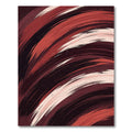 Crimson Brushstroke Swirl Rug