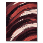 Crimson Brushstroke Swirl Rug