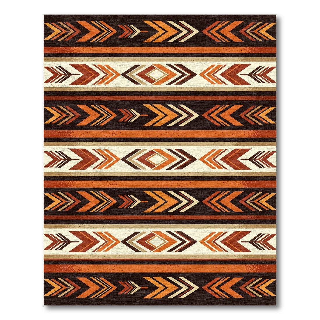 Earthy Southwestern Geometric Arrow Stripe Rug