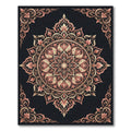 Elegant Peach and Cream Floral Medallion Rug