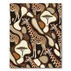 Safari Giraffe Savanna Abstract Rug