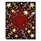 Gold Silver Red Star Party Confetti Rug
