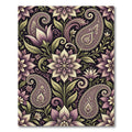 Purple Paisley Floral Medallion Rug