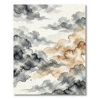 Ethereal Ink Wash Cloud Abstract Neutral Rug
