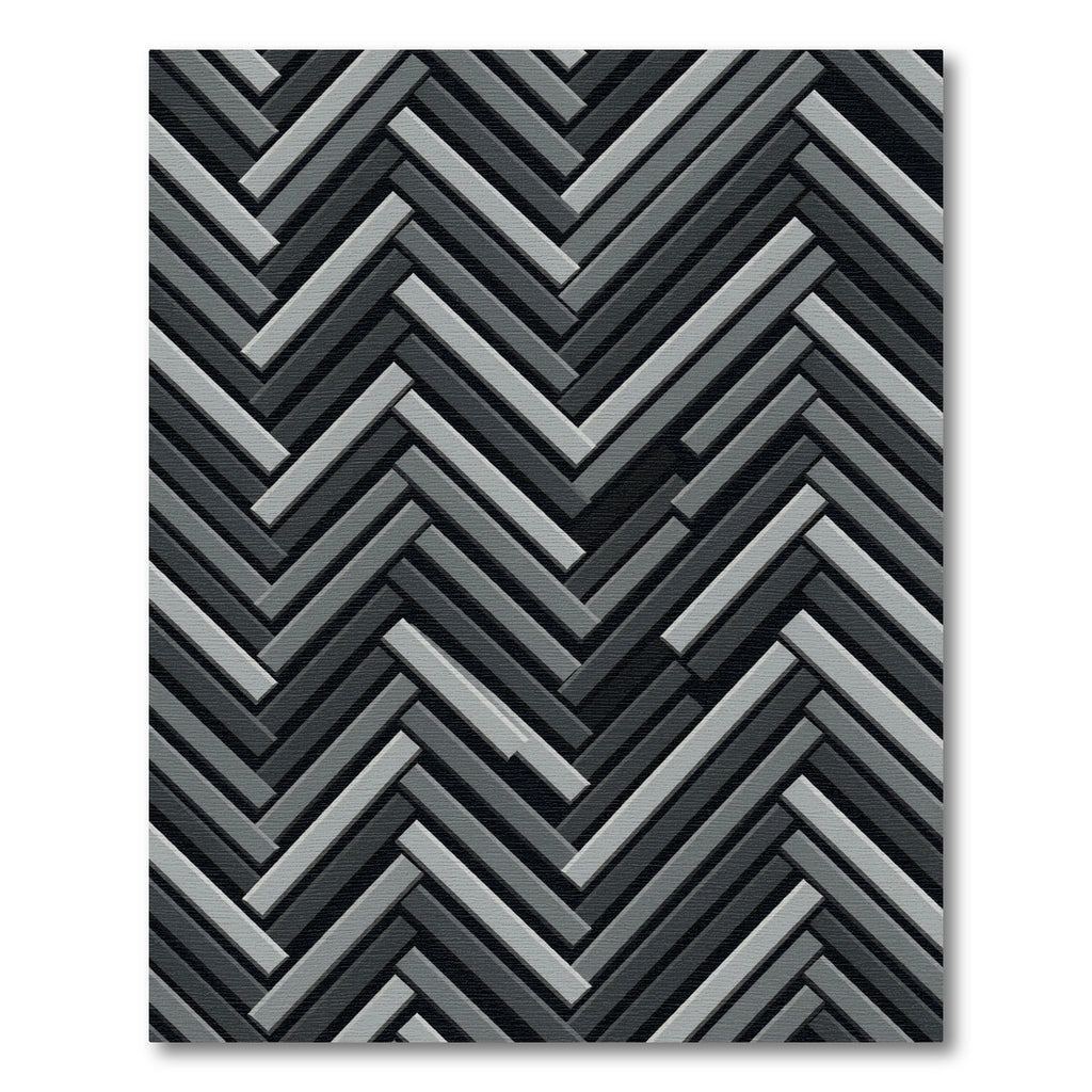 Monochrome 3D Herringbone WeaveRug Rug