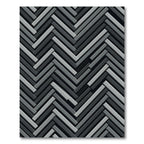 Monochrome 3D Herringbone WeaveRug Rug