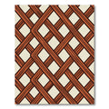 Terracotta Lattice Intertwined Geometric Rug