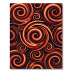 Fiery Orange Abstract Swirl Vortex Rug
