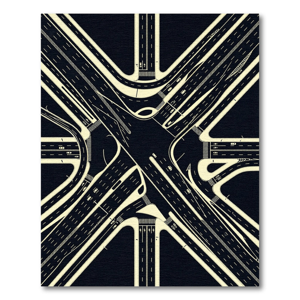 Abstract Monochrome Geometric Intersection Lines Rug