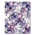 Ethereal Violet Watercolor Ink Blot Rug